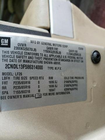 Photo 10 from auction – 2008 CHEVROLET EQUINOX LS with VIN 2CNDL13F586314000