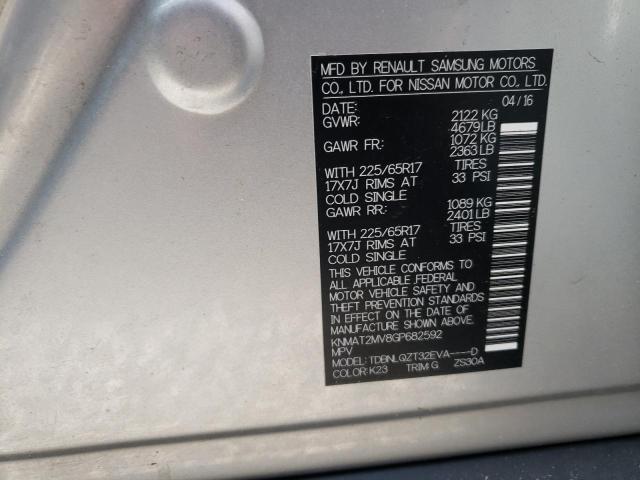 Photo 10 from auction – 2016 NISSAN ROGUE S with VIN KNMAT2MV8GP682592