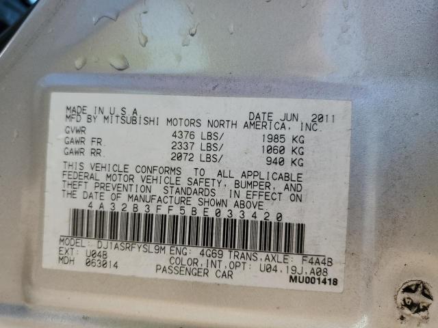 Photo 10 from auction – 2011 MITSUBISHI GALANT with VIN 4A32B3FF5BE033420