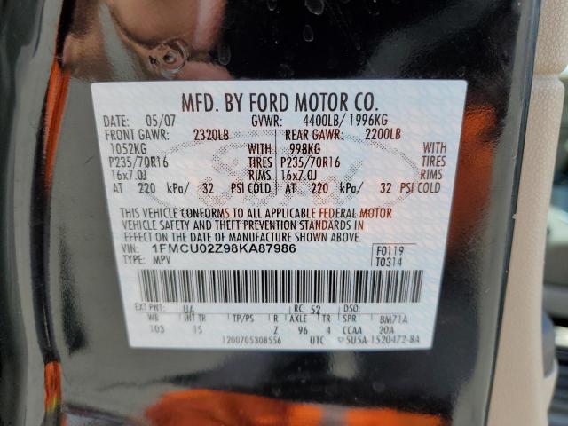 Photo 10 from auction – 2008 FORD ESCAPE XLS with VIN 1FMCU02Z98KA87986