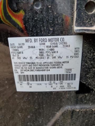 Photo 10 from auction – 2009 FORD EDGE SEL with VIN 2FMDK38C19BA88124