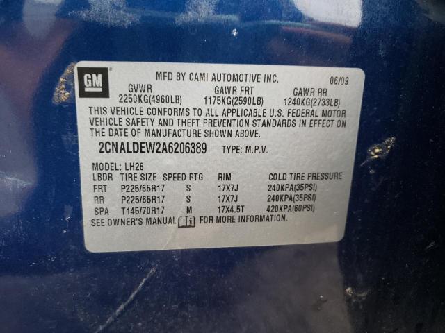 Photo 10 from auction – 2010 CHEVROLET EQUINOX LT with VIN 2CNALDEW2A6206389