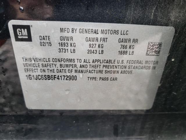 Photo 10 from auction – 2015 CHEVROLET SONIC LT with VIN 1G1JC6SB6F4172900