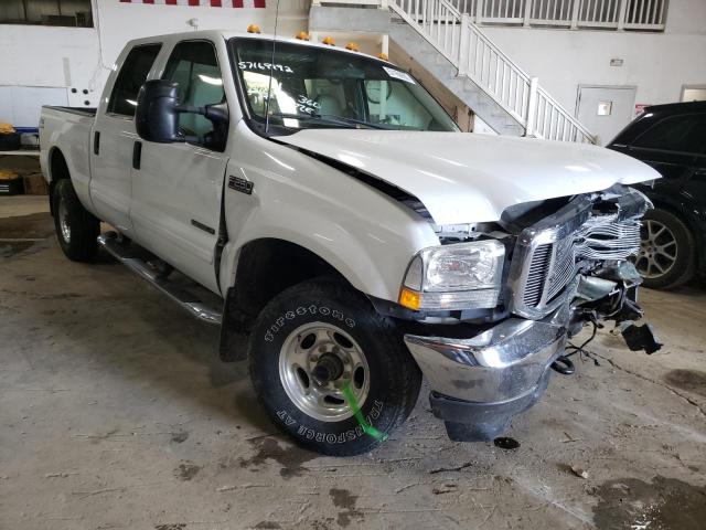 FORD F250 SUPER 2002 with VIN 1FTNW21F22EA90518 - Photo from auction