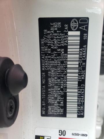 Photo 10 from auction – 2019 TOYOTA COROLLA L with VIN 2T1BURHE1KC150208