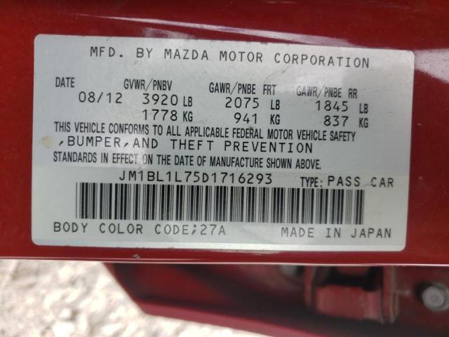 Photo 10 from auction – 2013 MAZDA 3 I with VIN JM1BL1L75D1716293