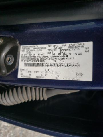 Zdjęcie 10 z aukcji – 2016 FORD F150 SUPER z VIN 1FTEW1EF9GFB62935