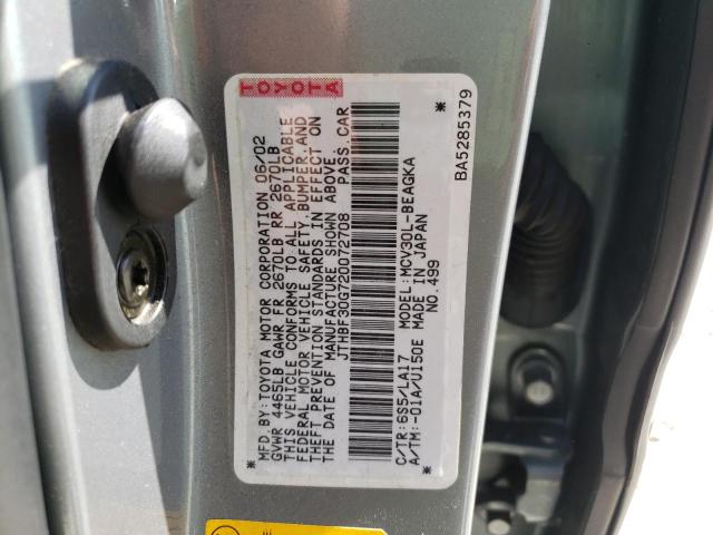 Photo 10 from auction – 2002 LEXUS ES 300 with VIN JTHBF30G720072708