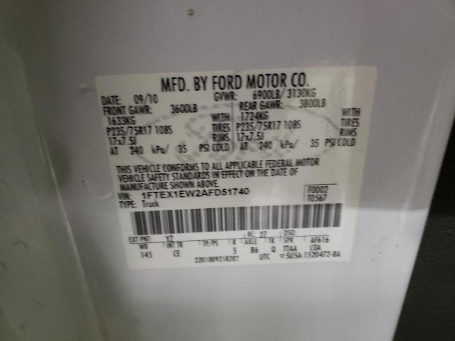Photo 10 from auction – 2010 FORD F150 SUPER with VIN 1FTEX1EW2AFD51740