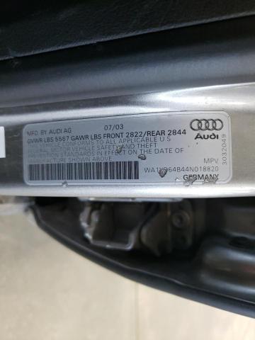 Photo 10 from auction – 2004 AUDI ALLROAD with VIN WA1YD64B44N018820