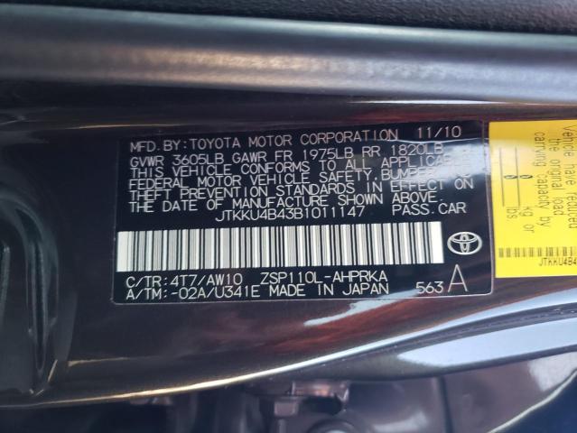 Photo 10 from auction – 2011 SCION XD with VIN JTKKU4B43B1011147
