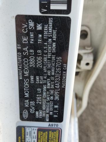Photo 10 from auction – 2018 KIA FORTE LX with VIN 3KPFL4A73JE267016