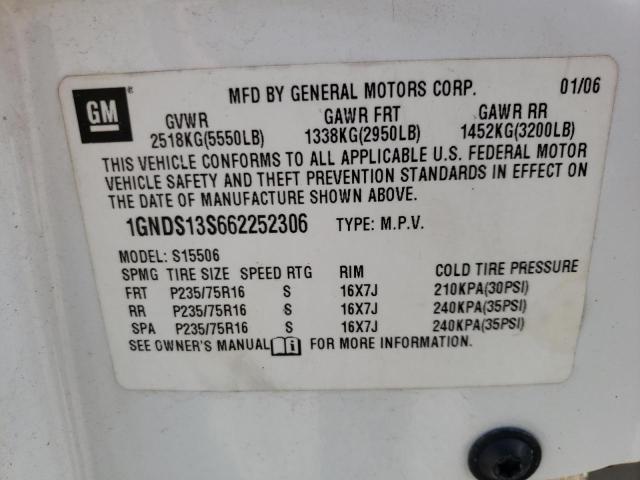 Photo 10 from auction – 2006 CHEVROLET TRAILBLAZE with VIN 1GNDS13S662252306