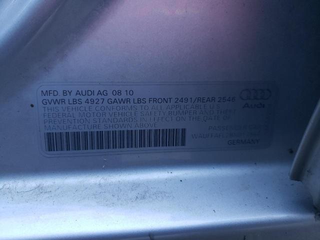 Photo 10 from auction – 2011 AUDI A4 PREMIUM with VIN WAUFFAFL2BN017966