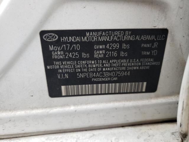 Photo 10 from auction – 2011 HYUNDAI SONATA GLS with VIN 5NPEB4AC3BH075944