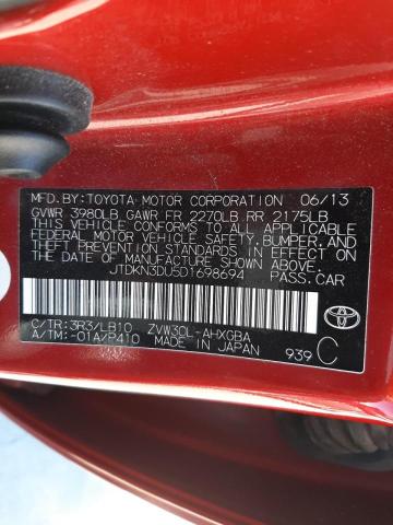 Photo 10 from auction – 2013 TOYOTA PRIUS with VIN JTDKN3DU5D1698694
