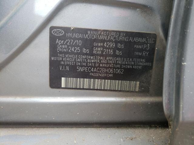 Photo 10 from auction – 2011 HYUNDAI SONATA SE with VIN 5NPEC4AC2BH061062