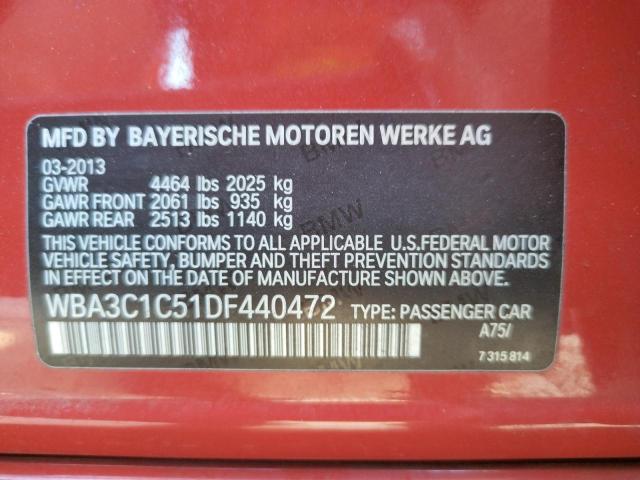 Photo 10 from auction – 2013 BMW 328 I SULE with VIN WBA3C1C51DF440472