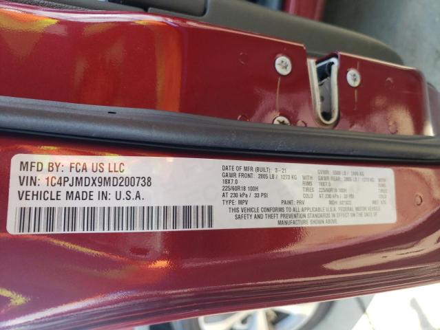 Photo 10 from auction – 2021 JEEP CHEROKEE L with VIN 1C4PJMDX9MD200738