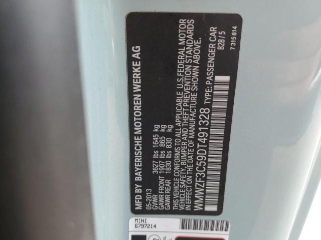 Photo 10 from auction – 2013 MINI COOPER CLU with VIN WMWZF3C59DT491328