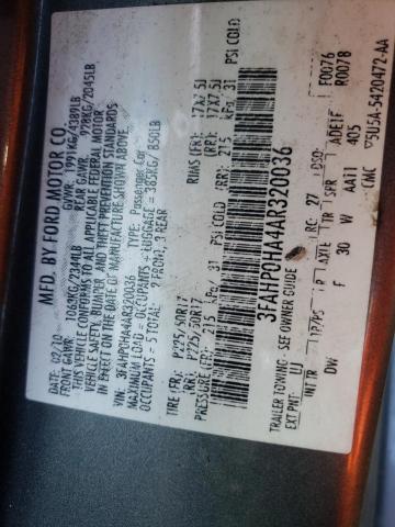 Photo 10 from auction – 2010 FORD FUSION SE with VIN 3FAHP0HA4AR320036