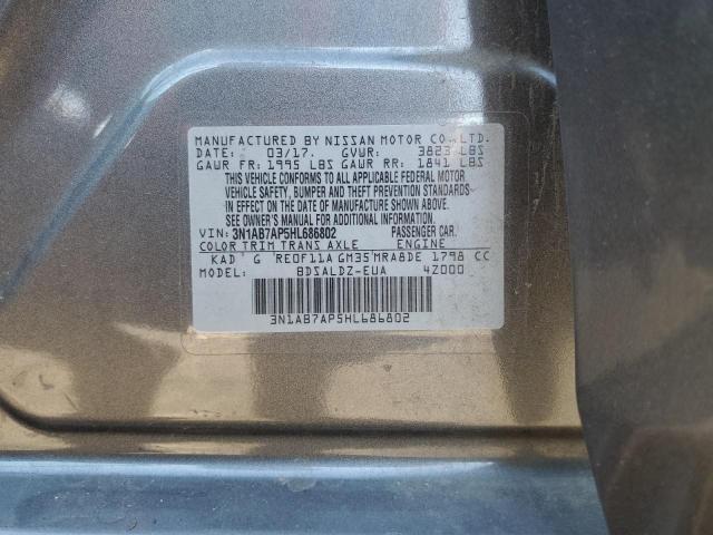Photo 10 from auction – 2017 NISSAN SENTRA S with VIN 3N1AB7AP5HL686802