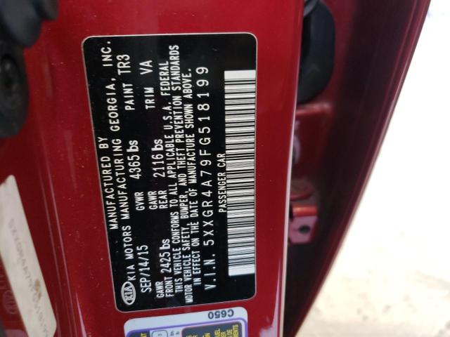 Photo 10 from auction – 2015 KIA OPTIMA SX with VIN 5XXGR4A79FG518199