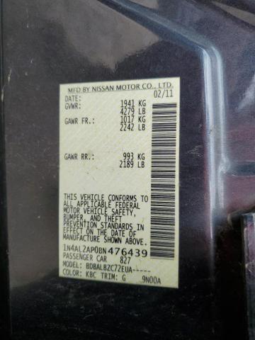 Photo 10 from auction – 2011 NISSAN ALTIMA BAS with VIN 1N4AL2AP0BN476439