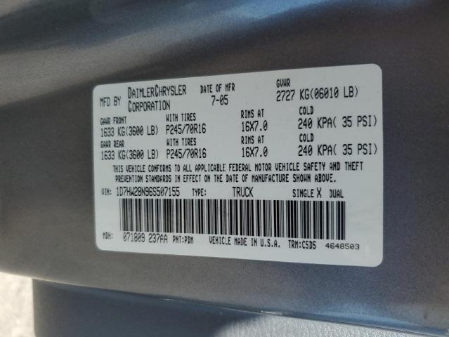 Photo 10 from auction – 2006 DODGE DAKOTA QUA with VIN 1D7HW28N96S507155