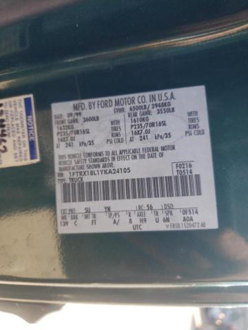 Photo 10 from auction – 2000 FORD F150 with VIN 1FTRX18L1YKA24105