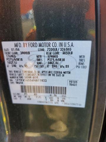 Photo 10 from auction – 2004 FORD F150 with VIN 1FTPX14554NB11822