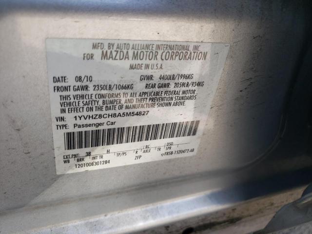 Photo 10 from auction – 2010 MAZDA 6 I with VIN 1YVHZ8CH8A5M54827