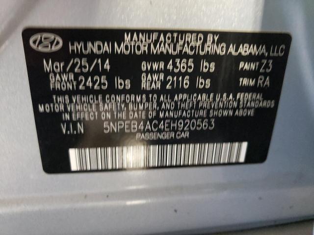 Photo 10 from auction – 2014 HYUNDAI SONATA GLS with VIN 5NPEB4AC4EH920563