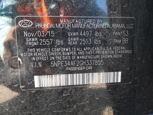 Photo 10 from auction – 2016 HYUNDAI SONATA SPO with VIN 5NPE34AF2GH337855