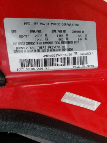 Photo 10 from auction – 1997 MAZDA MIATA with VIN JM1NA3535V0730176
