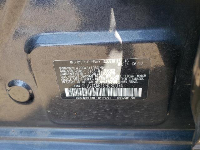 Photo 10 from auction – 2012 SUBARU IMPREZA with VIN JF1GJAA61CH030074