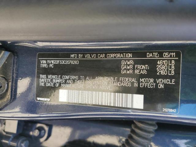 Photo 10 from auction – 2012 VOLVO S60 T5 with VIN YV1622FS3C2078283