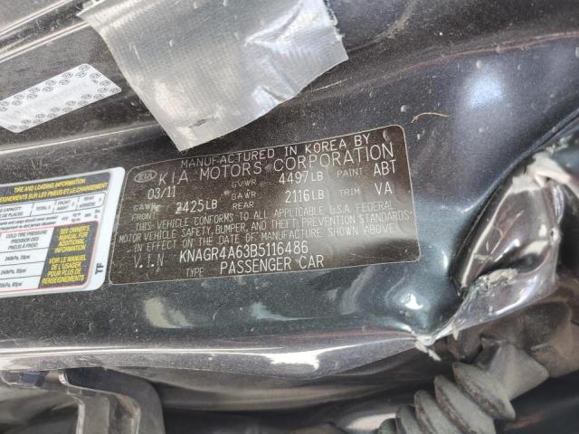 Photo 10 from auction – 2011 KIA OPTIMA SX with VIN KNAGR4A63B5116486