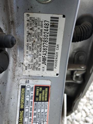 Photo 10 from auction – 2008 HONDA CIVIC HYBR with VIN JHMFA36278S024487