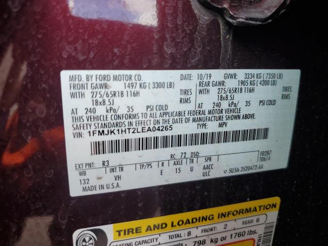 Photo 10 from auction – 2020 FORD EXPEDITION with VIN 1FMJK1HT2LEA04265