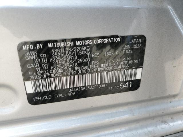 Photo 10 from auction – 2018 MITSUBISHI OUTLANDER with VIN JA4AZ3A36JZ040367