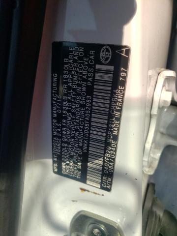 Photo 10 from auction – 2015 TOYOTA YARIS with VIN VNKKTUD38FA052983