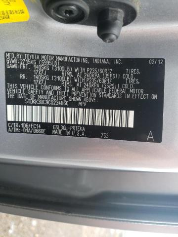 Photo 10 from auction – 2012 TOYOTA SIENNA LE with VIN 5TDKK3DC9CS234860