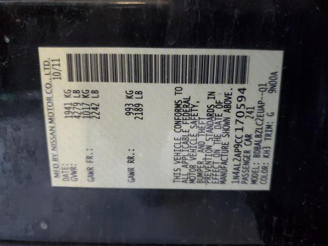 Foto 10 de la subasta – 2012 NISSAN ALTIMA BAS con VIN 1N4AL2AP9CC170594