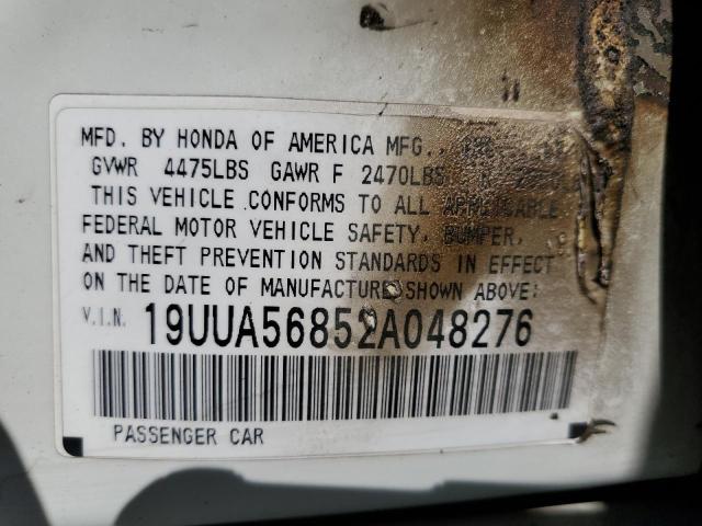 Photo 10 from auction – 2002 ACURA 3.2TL TYPE with VIN 19UUA56852A048276