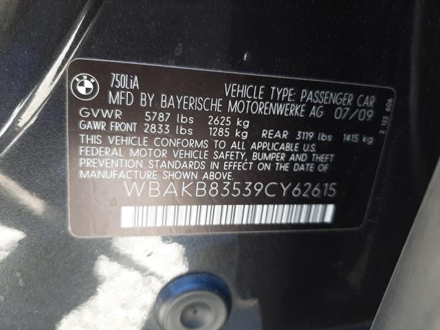 Photo 10 from auction – 2009 BMW 750 LI with VIN WBAKB83539CY62615