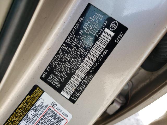 Photo 10 from auction – 2007 TOYOTA CAMRY CE with VIN 4T1BE46K27U526168
