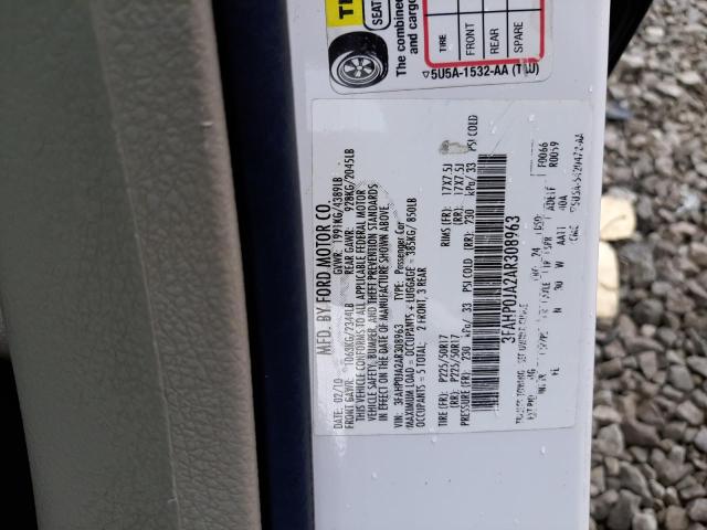 Photo 10 from auction – 2010 FORD FUSION SEL with VIN 3FAHP0JA2AR308963