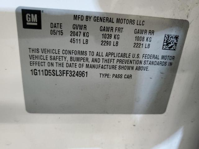 Photo 10 from auction – 2015 CHEVROLET MALIBU 2LT with VIN 1G11D5SL3FF324961