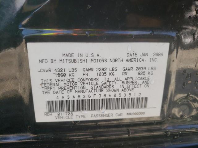Photo 10 from auction – 2006 MITSUBISHI GALANT ES with VIN 4A3AB36F96E053512